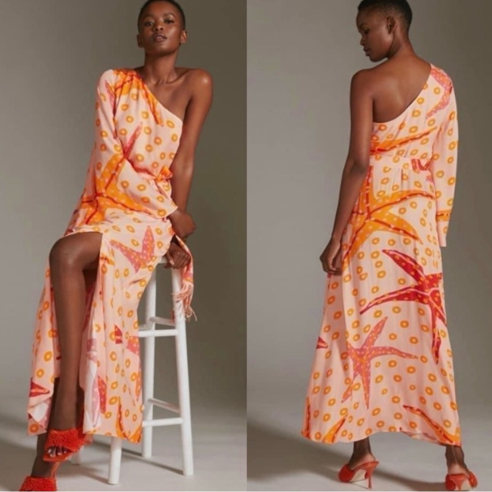 One-Shoulder Starfish Maxi Dress